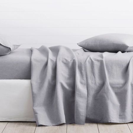 Sheridan Washed Linen Cotton Flat Sheet 
