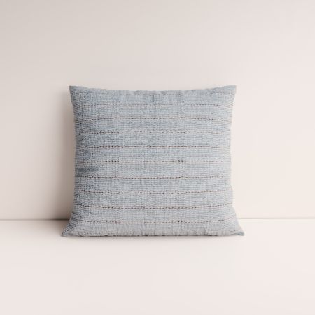 Vado Square Cushion in Ash Blue